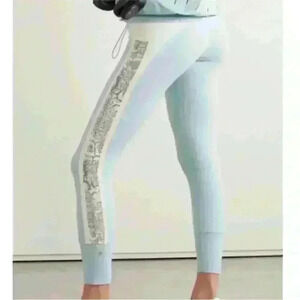 Adidas by Stella McCartney Light Blue Leggings with White Accents